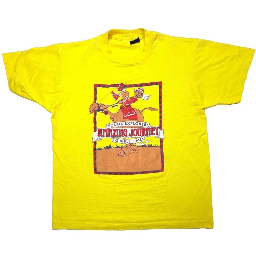 Vintage Single Stitch L Young Explorers Jesus Bible Times Single Stitch Tee